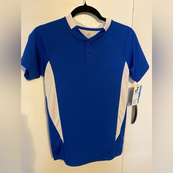 CHAMPRO Men's Clean Up 2-Button Baseball Jersey, S - Picture 3 of 6